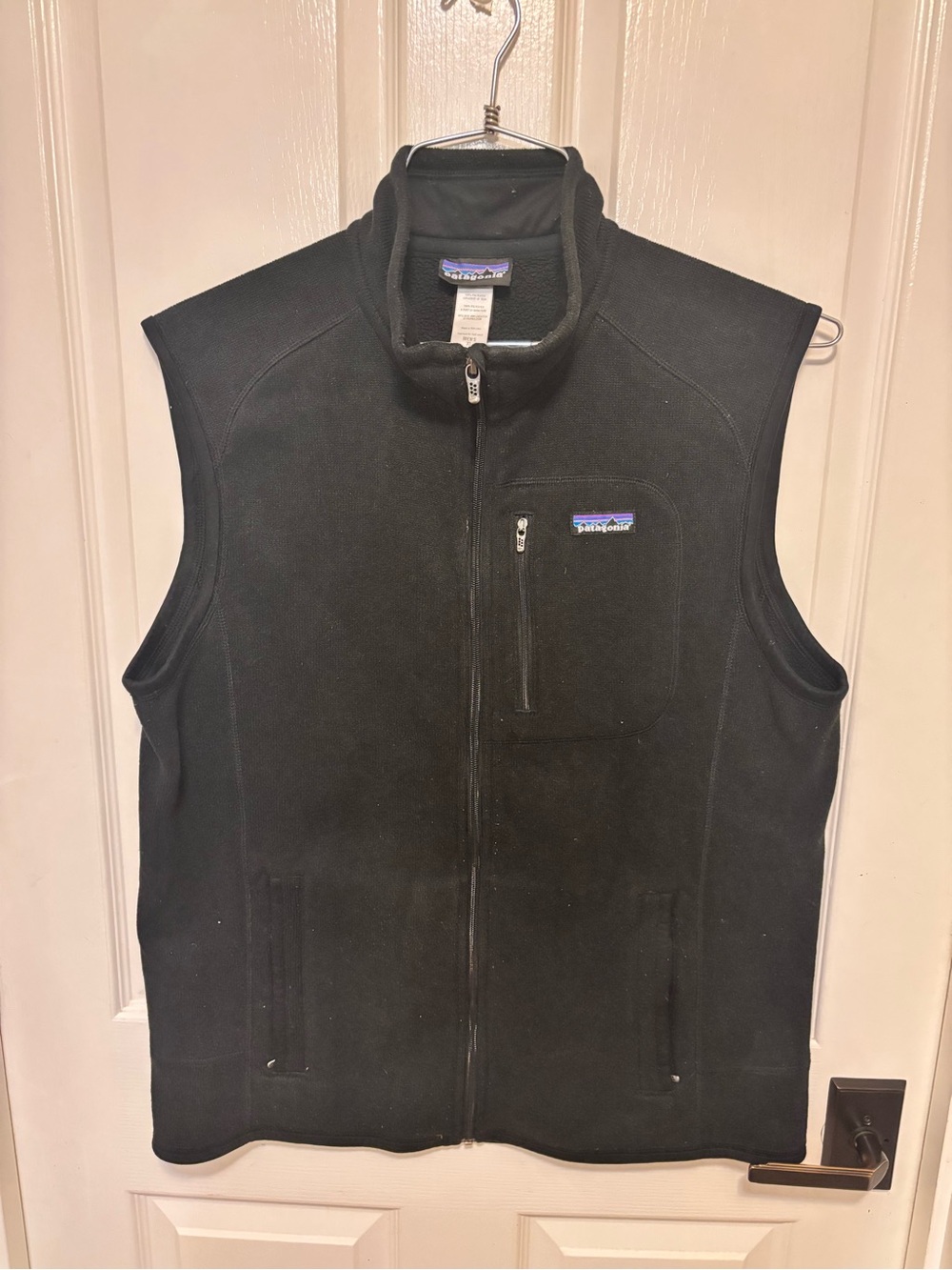 Patagonia Black Men's Fleece Vest with Chest Pocket Sz XL